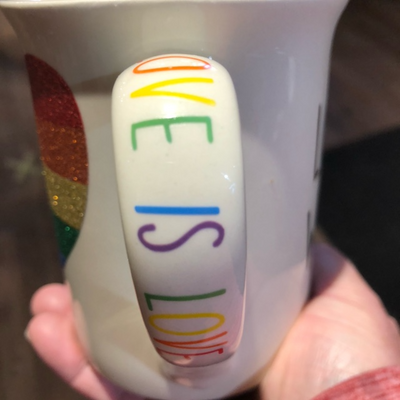 Mug - Rainbow Glitter Heart Mug