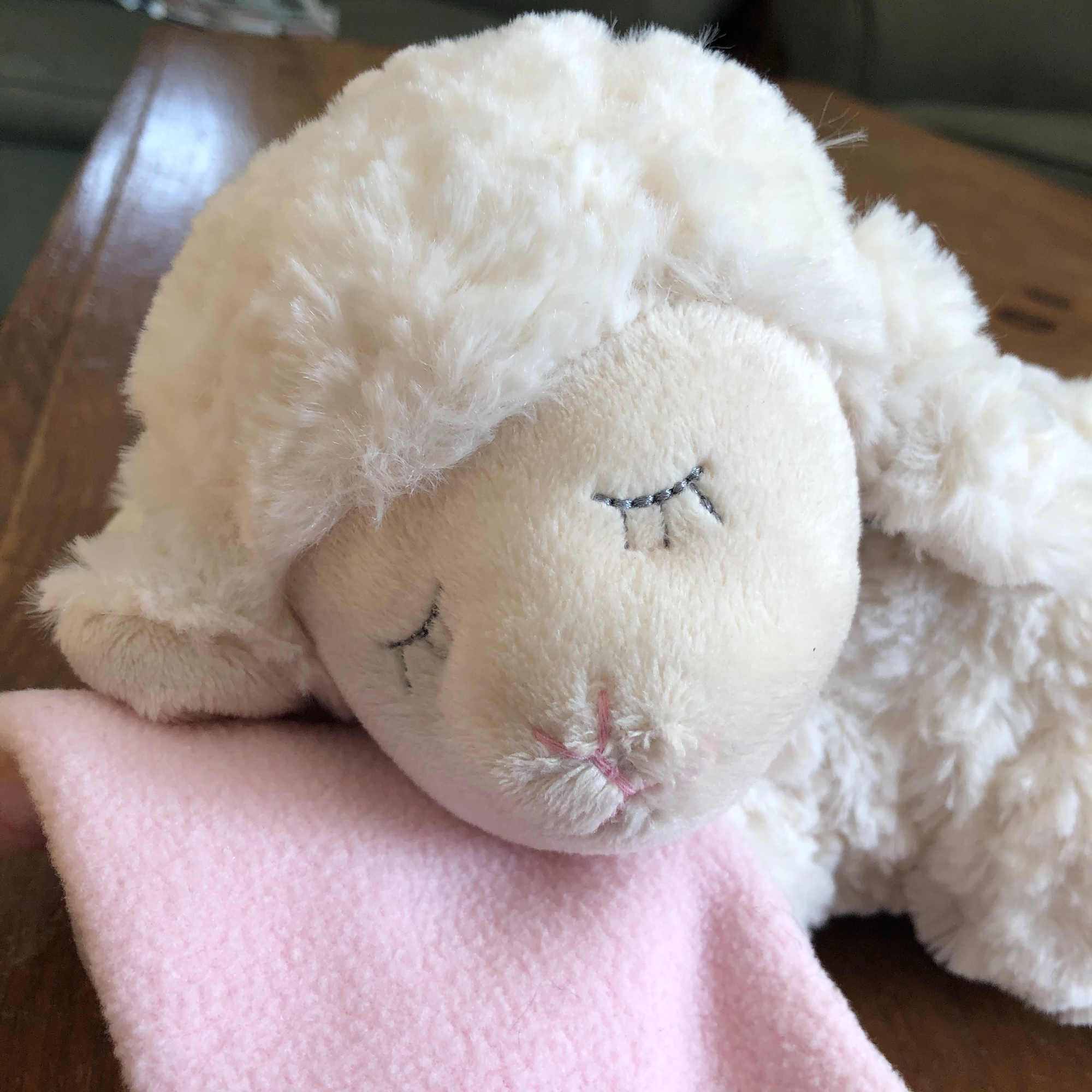 Sheep with Blankie - Pink or Blue