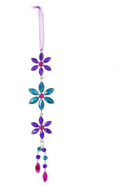 Ornament - Hanging Triple Daisy Tassel Ornament